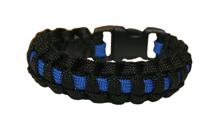 Black and blue paracord bracelet