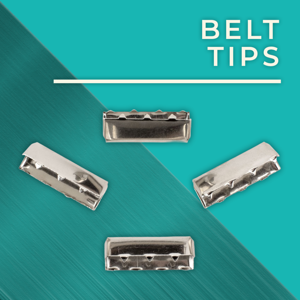 Belt tips product button
