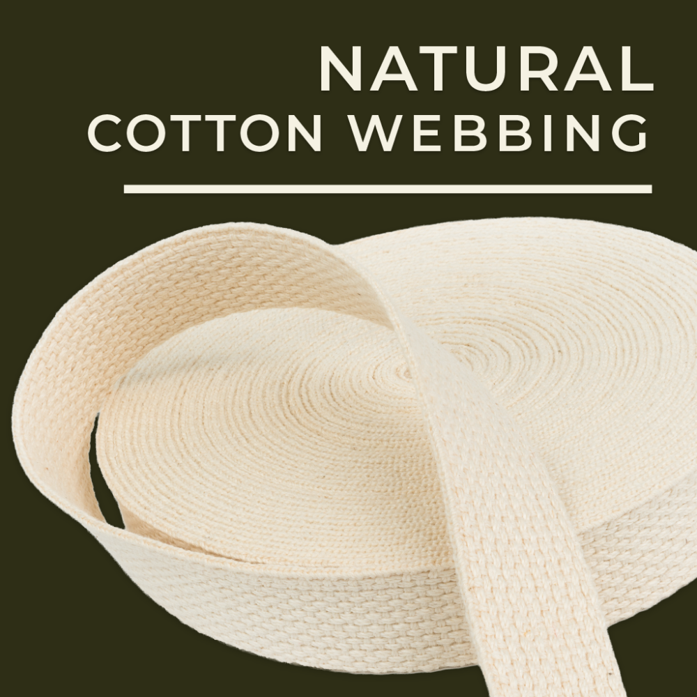 Natural cotton webbing product button