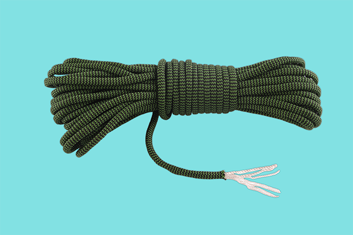 Wrapped forest green paracord