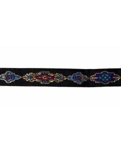 9/16 Inch Southwestern Jewels Woven Jacquard Braid Ribbon