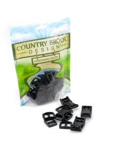 5/8 Inch Black Contoured Side Release Buckle & Wide Mouth Triglide Set