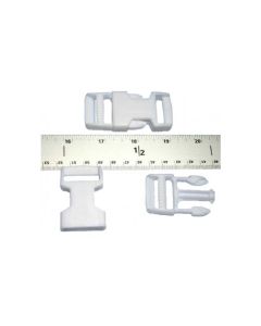 1 Inch White Side Release Plastic Buckles