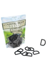 1 Inch Black Plastic D-Rings