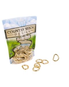 Country Brook Design® 3/4 Inch Brass Plated Welded D-Ring
