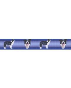 Country Brook Design® 5/8 Inch Border Collie Grosgrain Ribbon, 10 Yards