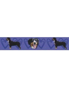 7/8 Inch Purple Entlebucher Mountain Dog Grosgrain Ribbon Closeout