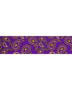 Purple Paisley Grosgrain Ribbon