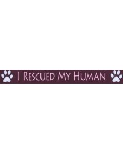 I Rescued My Human Grosgrain Ribbon