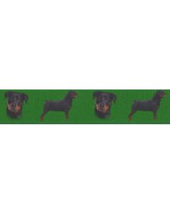 7/8 Inch Rottweiler Grosgrain Ribbon Closeout