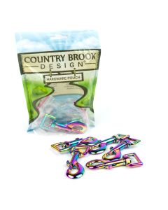 3/4 Inch Iridescent Rainbow Swivel Snap Hooks