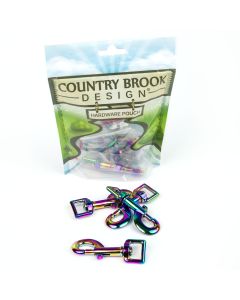 5/8 Inch Iridescent Rainbow Swivel Snap Hooks