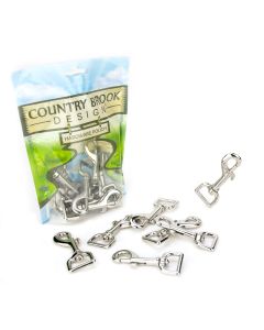 Bulk 100 Pack - Premium Metal Lobster Claw Clasps - Wide 3/4 Inch D Ring -  360° Swivel Trigger Snap Hooks by Specialist ID