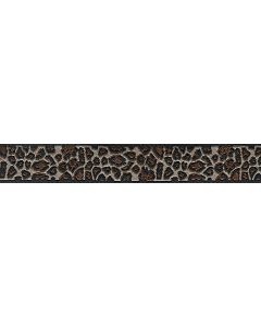 3/8 Inch Leopard Print Jacquard Ribbon Closeout, 3 Yards