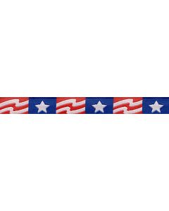 1/2 Inch Patriotic Band Jacquard Woven Ribbon Closeout - Various Lengths Available