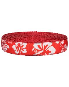 1 Inch Red Hawaiian on Red Nylon Webbing