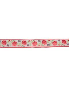 15/16 Inches Roses Gallore Woven Ribbon, 10 Yards
