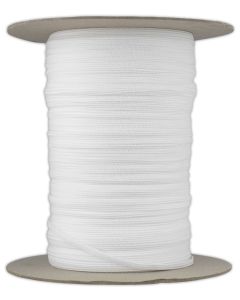 3/16 Inch White Elastic Polyester Webbing, 5,000 Yards Loose Pack