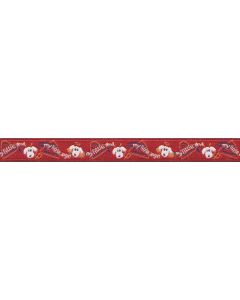 3/8 Inch Red Angel/Devil Jacquard Ribbon Closeout, 10 Yards