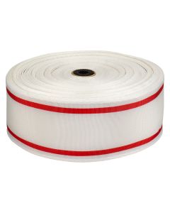 Classic White and Red Striped Candy Cane Ribbon, 4 Inch Polyester Webbing Closeout