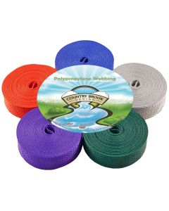 1 Inch Polypro Webbing, 5 Yards of 5 Assorted Colors #1