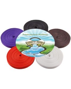 1/2 Inch 10 Yards of 5 Colors Polypro Webbing