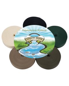 1 Inch Polypro Webbing, 10 Yards of 5 Military Tactical Colors