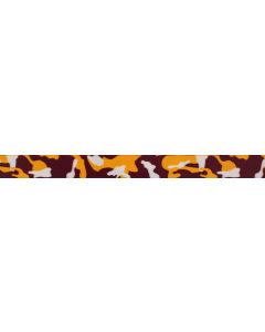 1/2 Inch Burgundy and Gold Camo Photo Quality Polyester Closeout