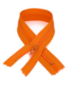 YKK #3 Coil Zipper, 13.5 inch length, Medium Orange 006 (10 Pack)