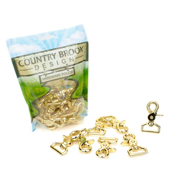 1 Inch Brass Plated Trigger Swivel Snap Hooks