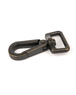 Designer Purse Lobster Clasp Swivel Snap Hook on a White Background, Aged Bronze