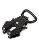Polished Black Aluminum Frog Clip Snap Hook with Side Release Triggers