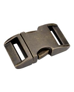 5 - 3/4 Inch Antique Brass Aluminum Side Release Buckles