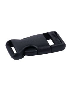 3/4 Inch Black Flat Plastic Side Release Adjustable Buckle