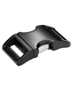 5 - 5/8 Inch Contoured Black Aluminum Side Release Buckles