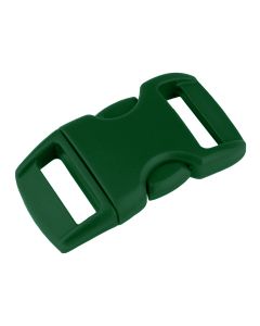 3/8 Inch Forest Green Contoured Side Release Plastic Buckle Closeout