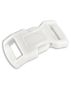 1/2 Inch White Economy Contoured Side Release Plastic Buckle Closeout