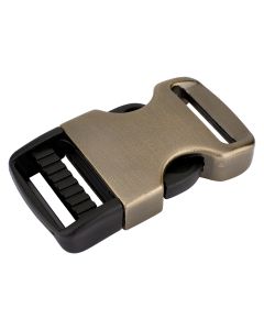 1 Inch Antique Brass Plastic Economy Flat Side Release Buckles Closeout
