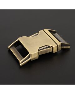 5/8 Inch Brushed Brass Contoured Side Release Buckles