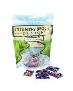 3/4 Inch Iridescent Rainbow Convex Non Adjustable Side Release Buckles, 5 Pack
