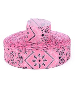 1 1/2 Inch Pink Bandana Grosgrain Ribbon Closeout