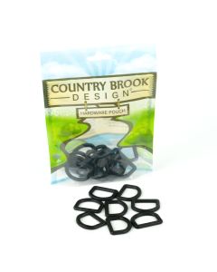 1 Inch Black Plastic D-Rings