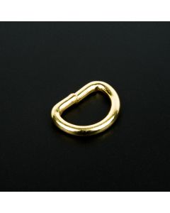 5/8 Inch Brass Plated Welded D-Rings