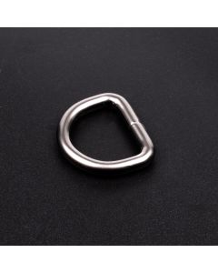 Smokey grey d-ring on a black background
