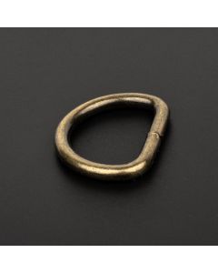 1 Inch Antique Brass Heavy Welded D-Rings, 10 Pack