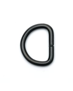 Powder coated d-ring on a white background