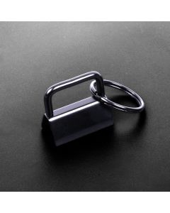 1 Inch Black Key Chain Fob Wristlet Hardware Set