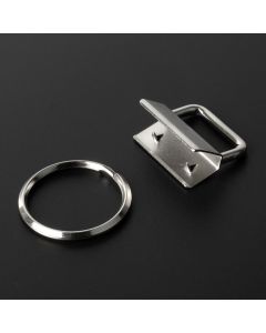 1 Inch Key Chain Fob Wristlet Hardware Sets with Key Ring, 10 Pack
