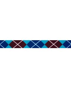 5/8 Inch Blue Argyle Grosgrain Ribbon Closeout