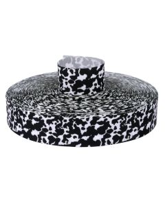 Grosgrain Ribbon with black/white cowhide prints